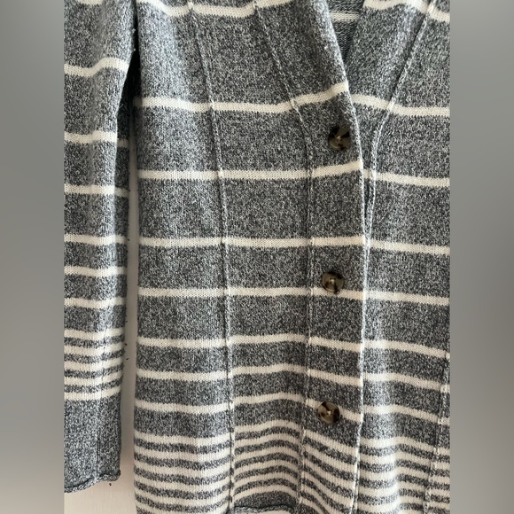 Banana Republic Wool Cashmere Blend Striped Shawl Collar Cardigan Sweater - Picture 2 of 6